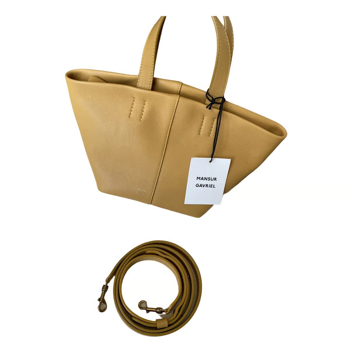 Tulipano leather crossbody bag Mansur Gavriel Beige in Leather - 33335037 | Vestiaire Collective (Global)