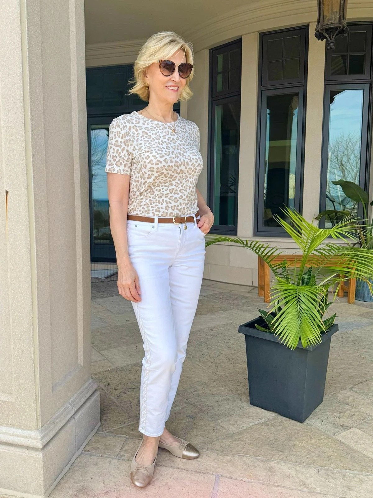 A little leopard print never hurts 🐆🤍 I love how this simple combination of white skinny jeans, a classic leopard tee and ballet flats feels effortless but still pulled together.

It’s one of those outfits I can throw on and instantly feel like I’ve made an effort — without actually making much of an effort! 😉✨

#LTKOver40 #LTKSeasonal #LTKootd