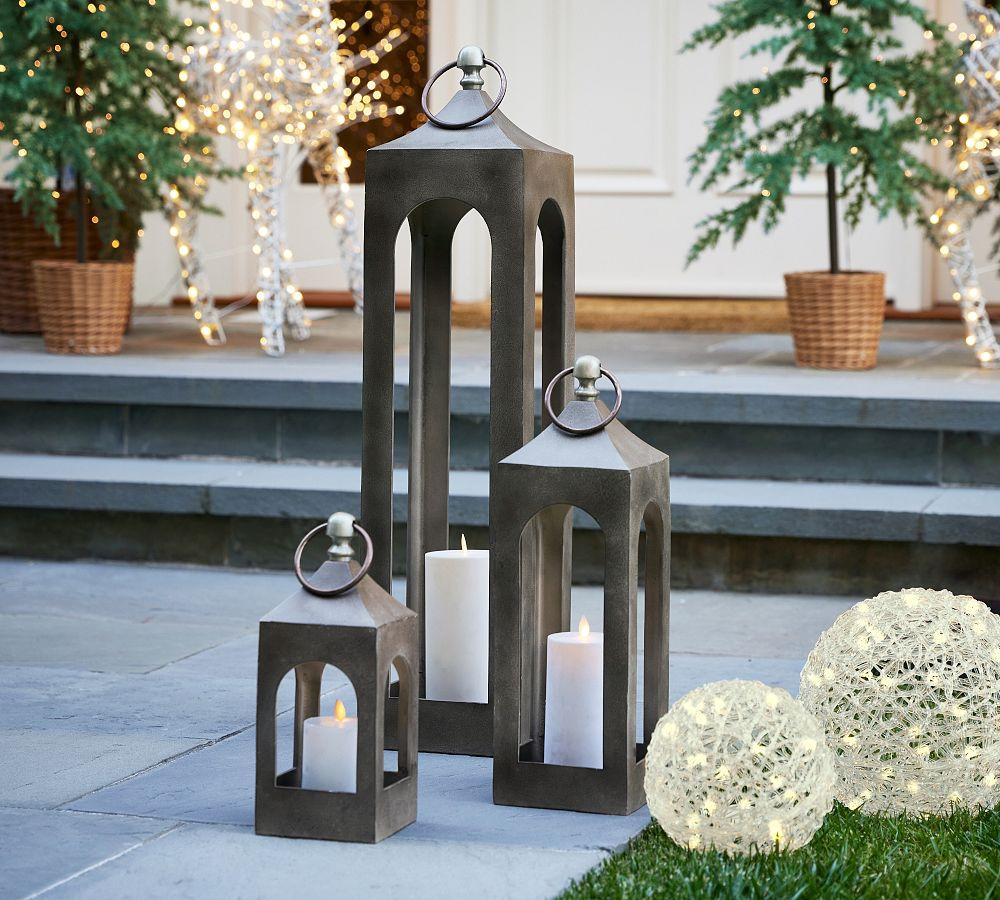Caleb Handcrafted Metal Outdoor Lantern | Pottery Barn (US)