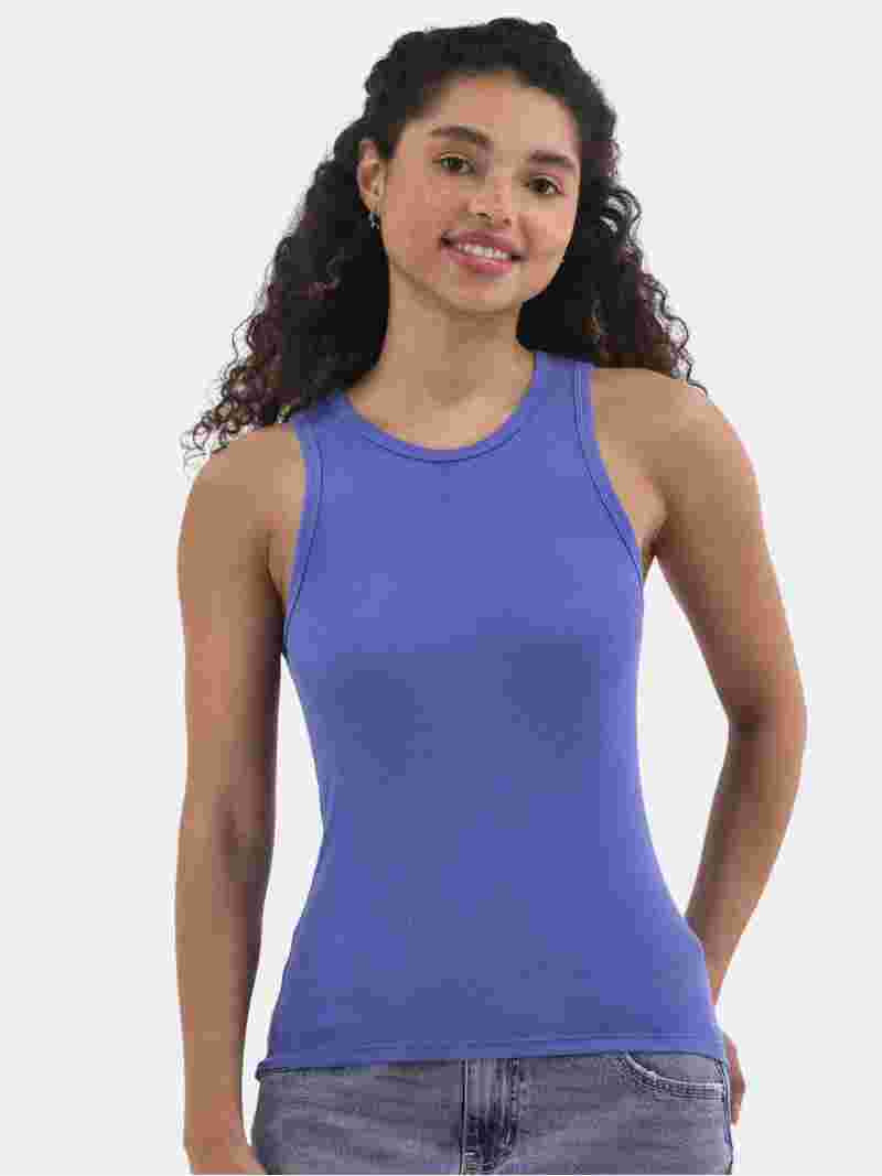 No Boundaries Ribbed High Neck Tank Top, Women's | Walmart (US)