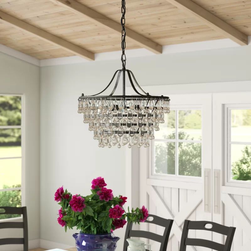 Karsyn 6 - Light Unique / Statement Tiered Chandelier with Crystal Accents | Wayfair North America