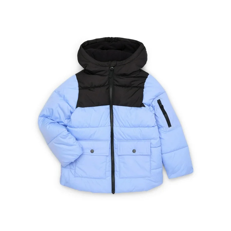 Swiss Tech Girls Colorblock Puffer Jacket, Size 4-18 | Walmart (US)