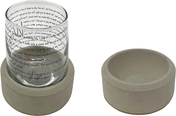 Gray Concrete Stemless Wine Glass Holder & Chiller - Prevents Wine from Tipping Over - Store in F... | Amazon (US)