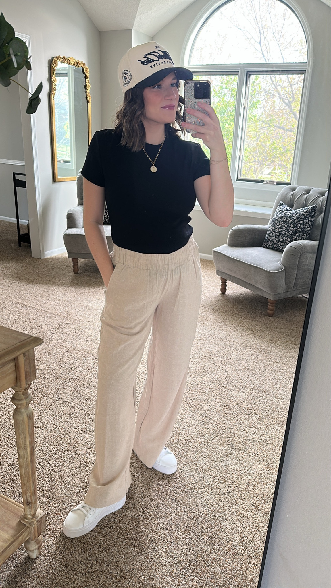 Spring OOTD! These linen pants have been my favorite addition to my closet. Wearing a M to leave room for the bump! 

#LTKfindsunder100 #LTKbump #LTKstyletip