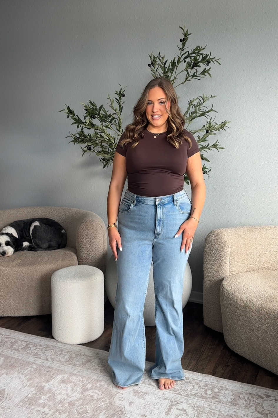 Wearing a 33 long length! Use code AFYPB for $$$ off 

#LTKMidsize #LTKSaleAlert #LTKFindsUnder100