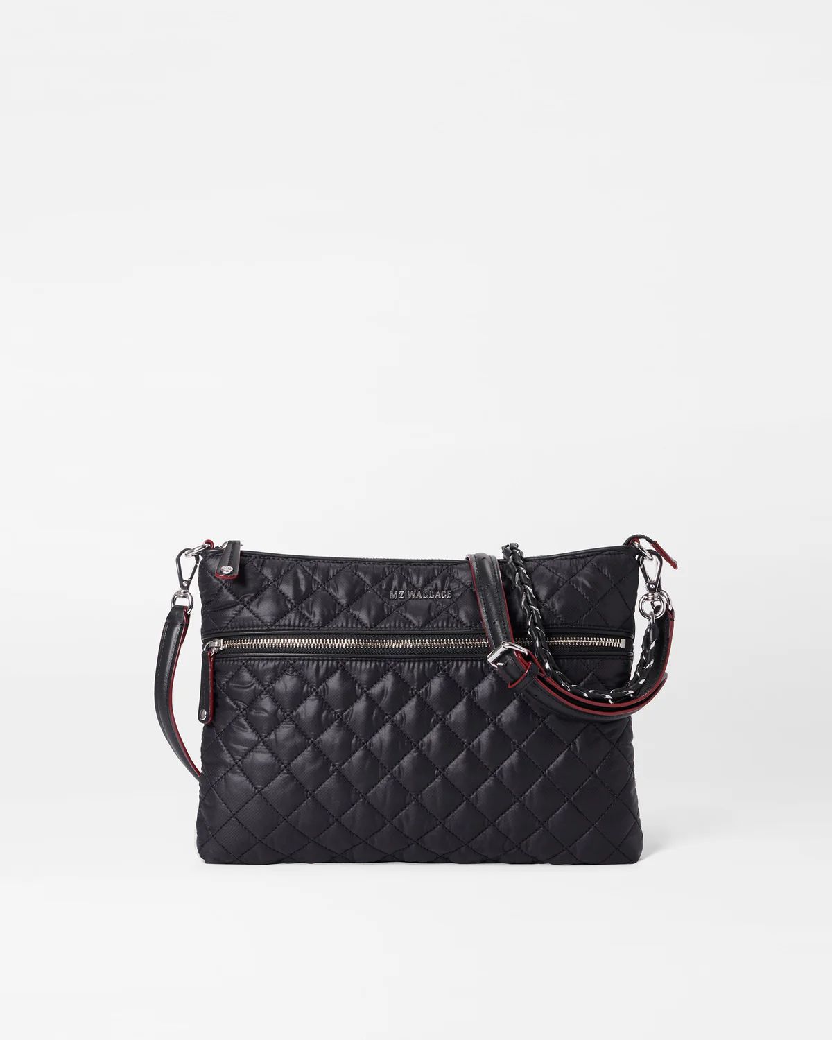 Crosby Quilted Crossbody Bag in Black | MZ Wallace | MZ Wallace