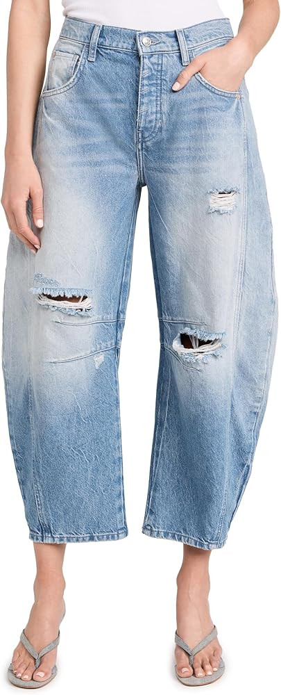 FP Movement Women's We The Free Good Luck Mid-Rise Barrel Jeans | Amazon (US)