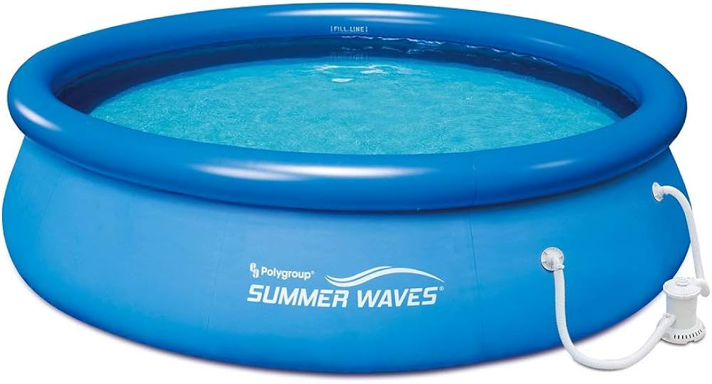 SUMMER WAVES 10' x 30" Quick Set Above Ground Swimming Pool with Filter Pump System includes Filt... | Amazon (US)
