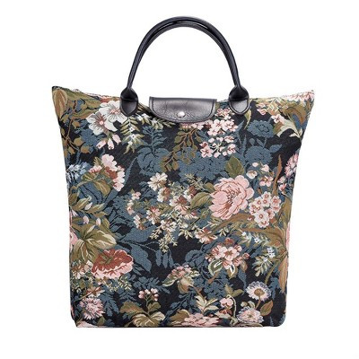 Signare USA Peony Floral Foldaway Grocery Bag | Target