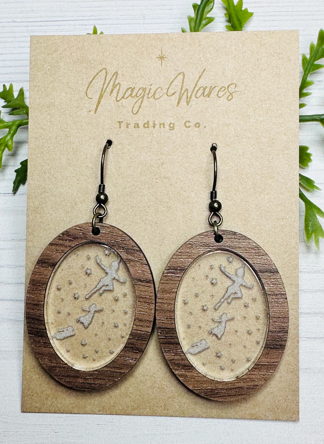 You Can Fly, Laser Cut Walnut Wood and Engraved Acrylic Dangle Earrings, Made to Order Wood and A... | Etsy (US)