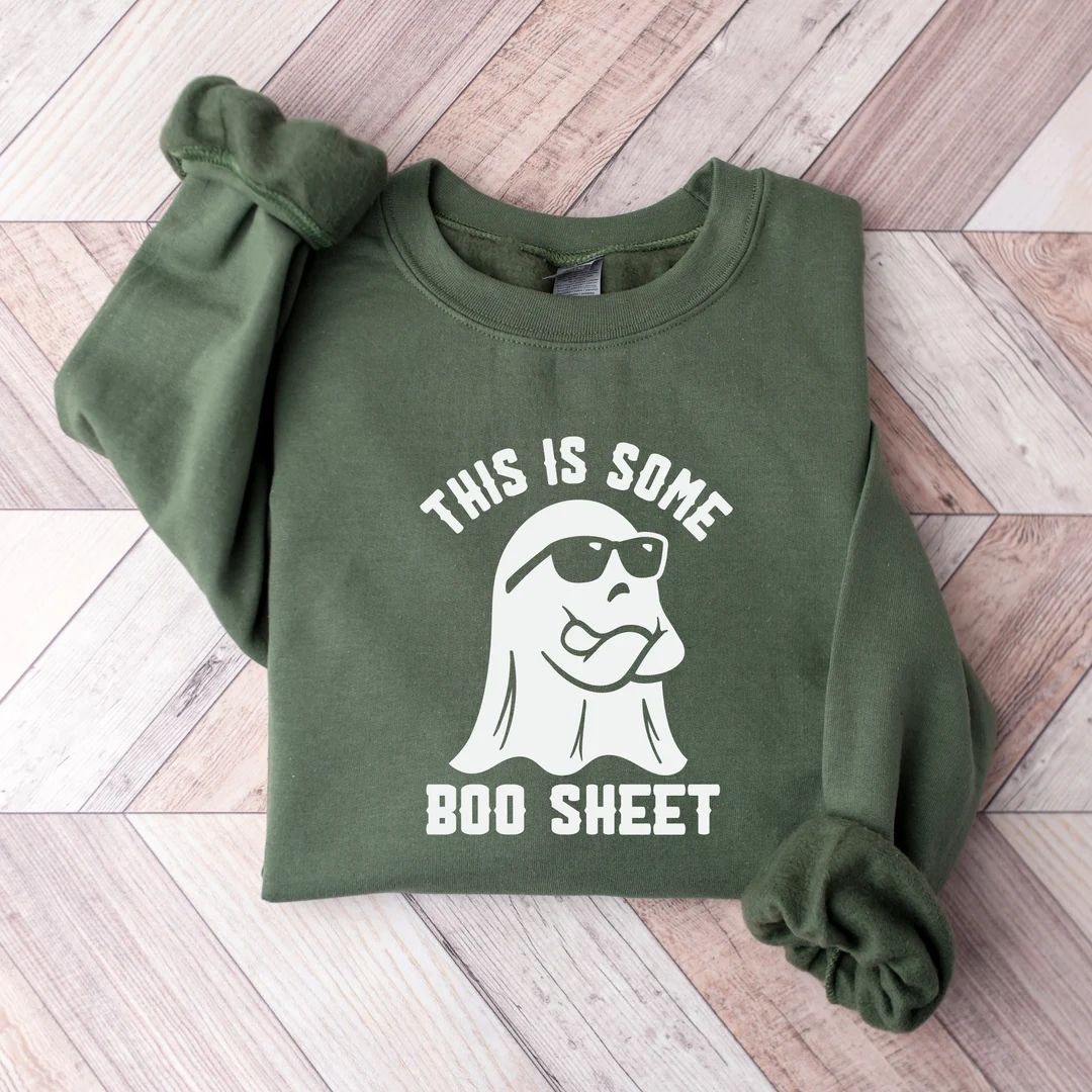 This is Some Boo Sheet Sweatshirt Funny Halloween Sweatshirt - Etsy | Etsy (US)