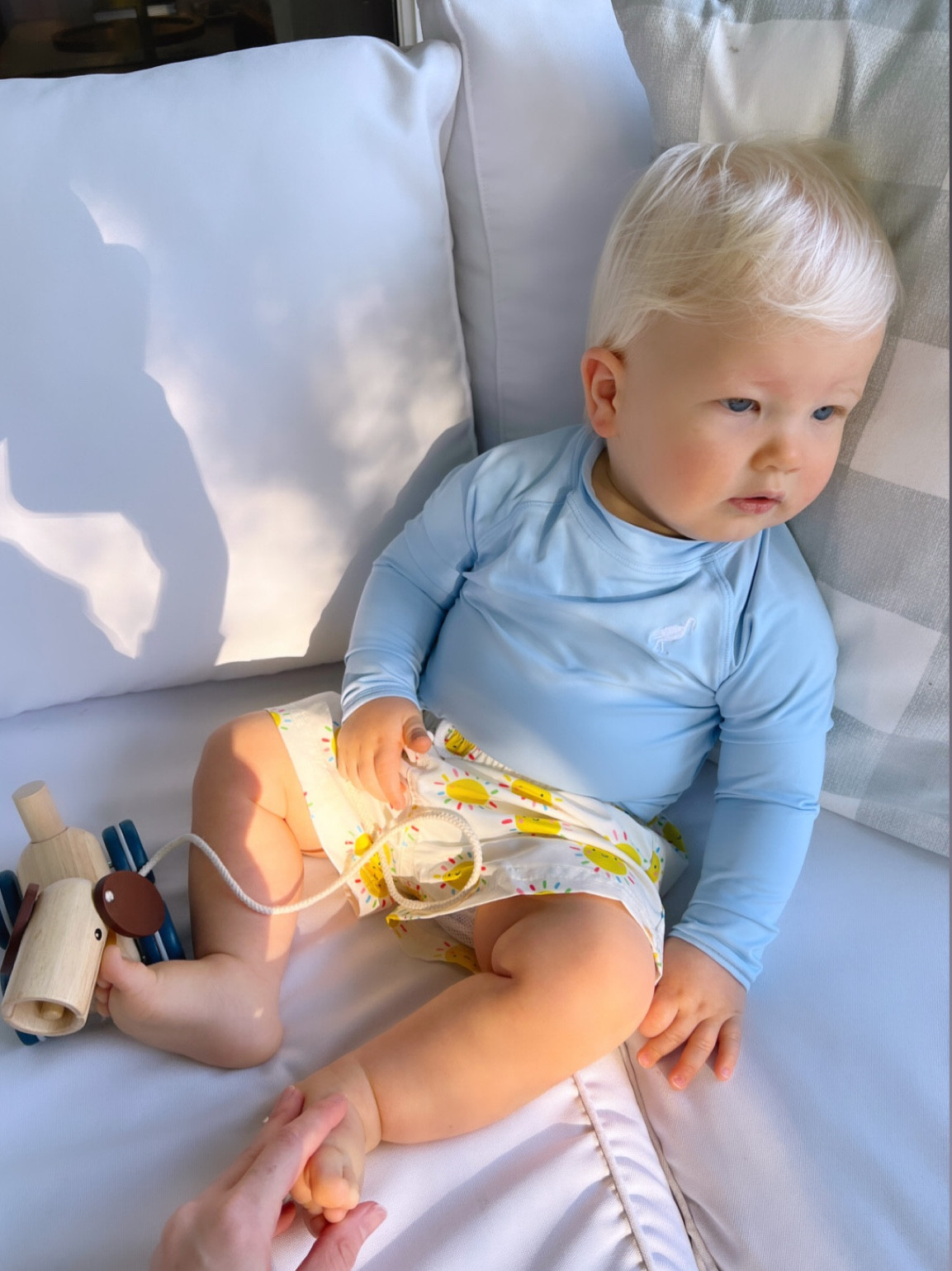 The cutest little sunshine, swim trunks! And our favorite swim shirt. 

#LTKbaby #LTKkids #LTKswim