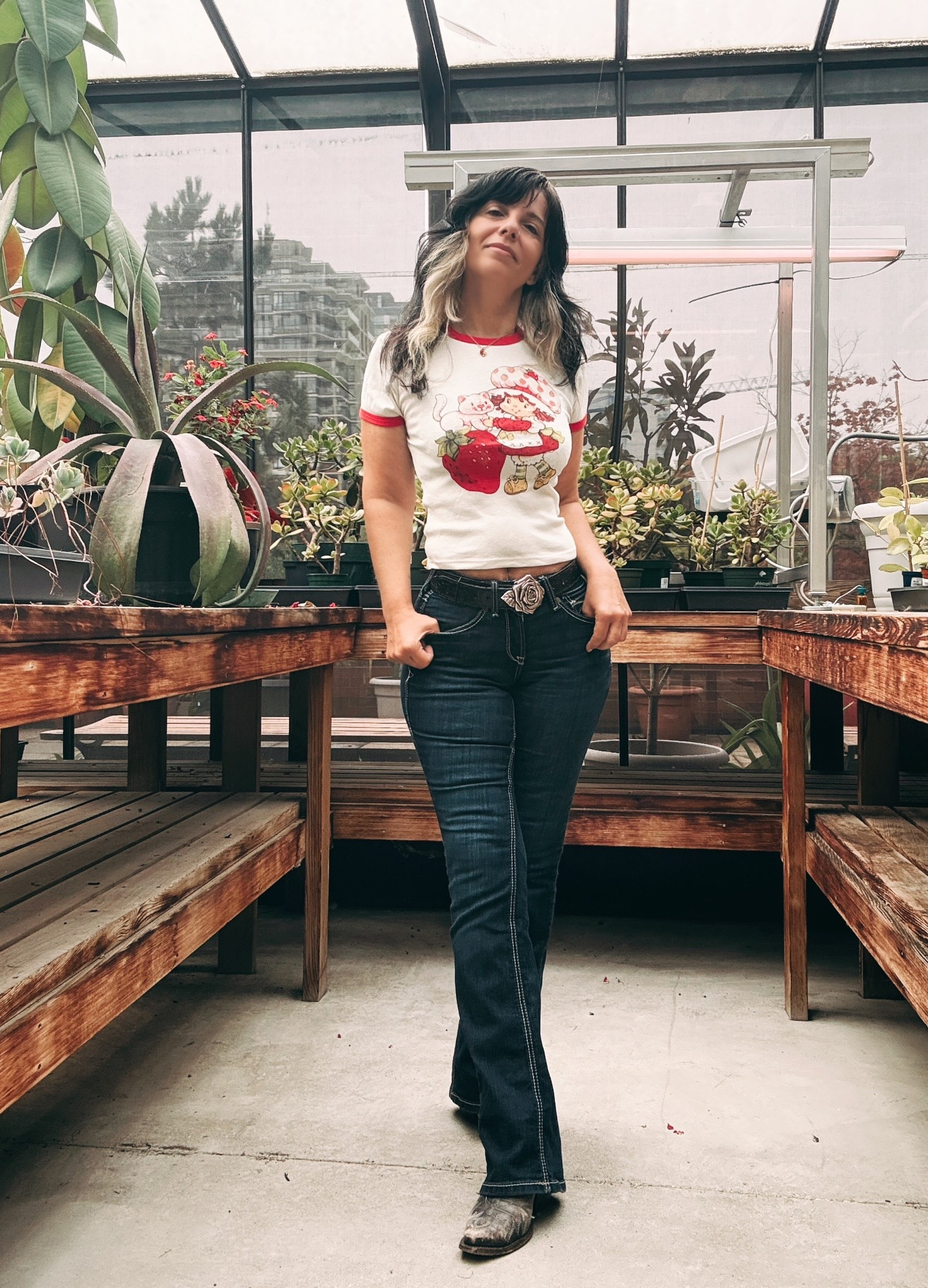 Dark denim is my go-to when I want to dress things up just a little 🍓 Paired it with my vintage Strawberry Shortcake ringer tee for that touch of sweet nostalgia, then added my western boots and rose belt buckle to pull it all together. Everyday, everywhere chic—easy, comfy, and still a little bit special. 🌹✨

#LTKjeans #LTKcanada #LTKsale