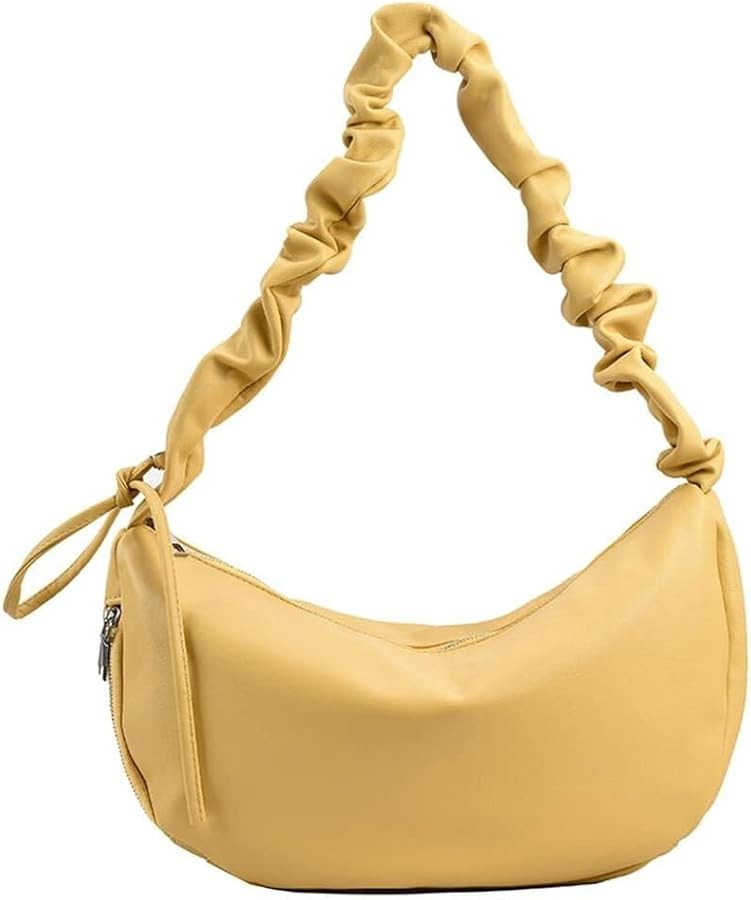 Leather Dumpling Bag for Women - Pleated Messenger Style with Bubble Tote Crossbody & Adjustable ... | Amazon (US)