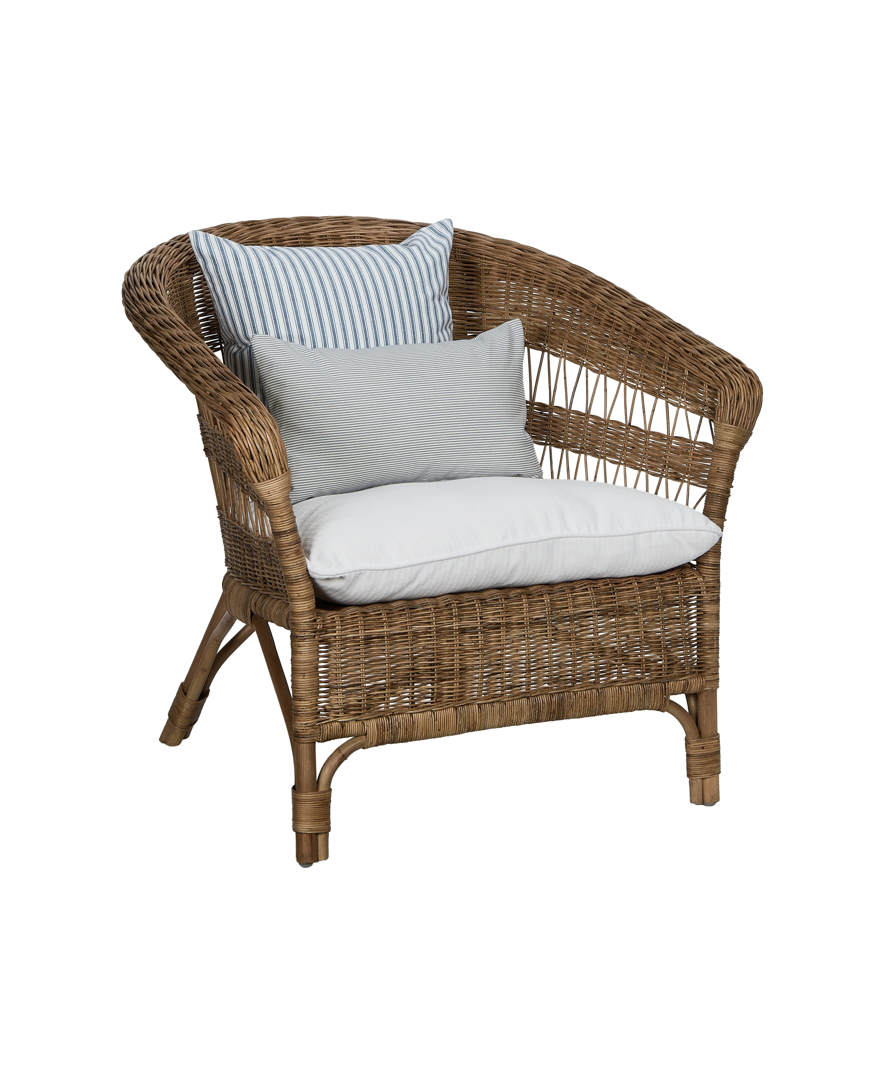 Sanctuary Rattan Lounge Chair - Shell | Olive Ateliers