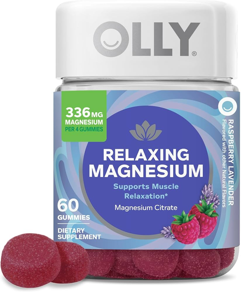 OLLY Relaxing Magnesium Gummies, Supports Muscle Relaxation*, Magnesium Citrate, Raspberry Lavend... | Amazon (US)