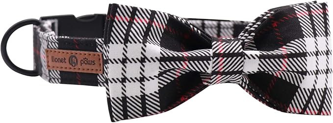 Amazon.com : Lionet Paws Soft Comfortable Bowtie Dog Collar with Metal Buckle Adjustable Collars ... | Amazon (US)