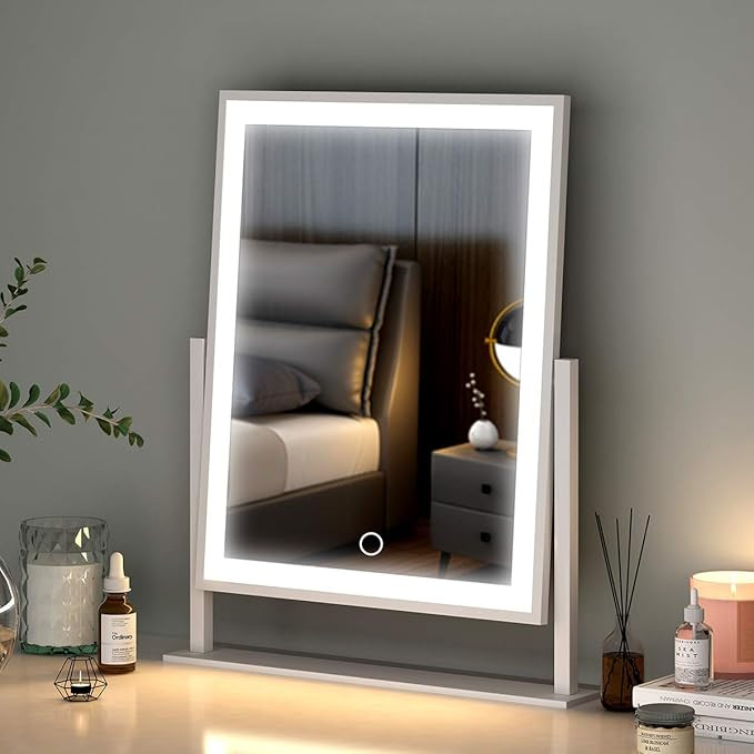 Lighted Makeup Mirror Hollywood Mirror Vanity Makeup Mirror with Lights Smart Touch Control 3-Gea... | Amazon (US)