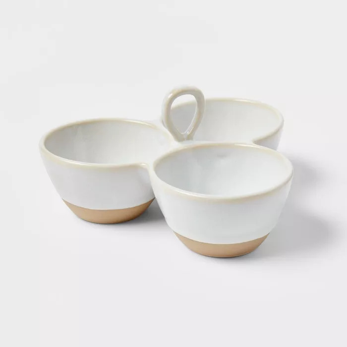 19oz Stoneware 3-Section Serving Dish - Threshold™ | Target