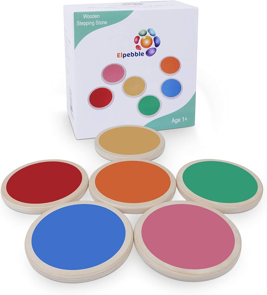 Stepping Stones for Kids - Set of 6, Non Slip and Non Toxic Baltic Birch Wood, Kids Stepping Ston... | Amazon (US)