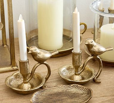 Brass Bird Candle Holder | Pottery Barn (US)