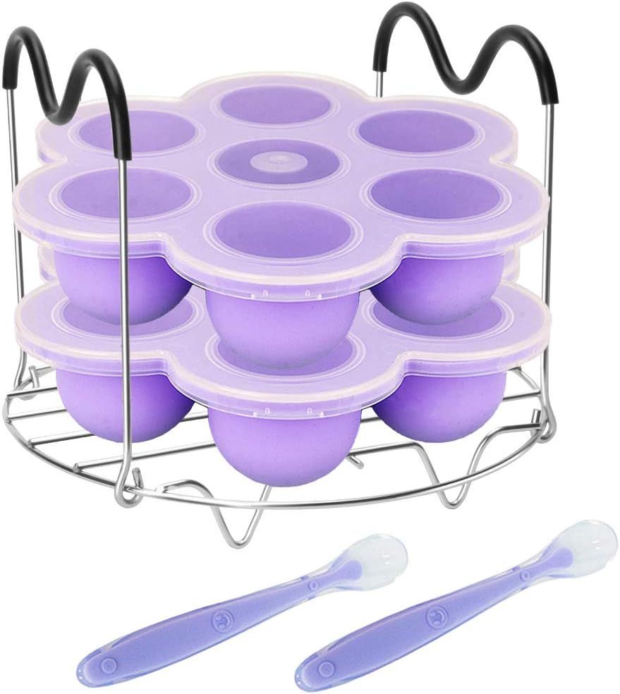 Pressure Cooker Accessories with Silicone Egg Bites Molds and Steamer Rack Trivet with Heat Resis... | Amazon (US)