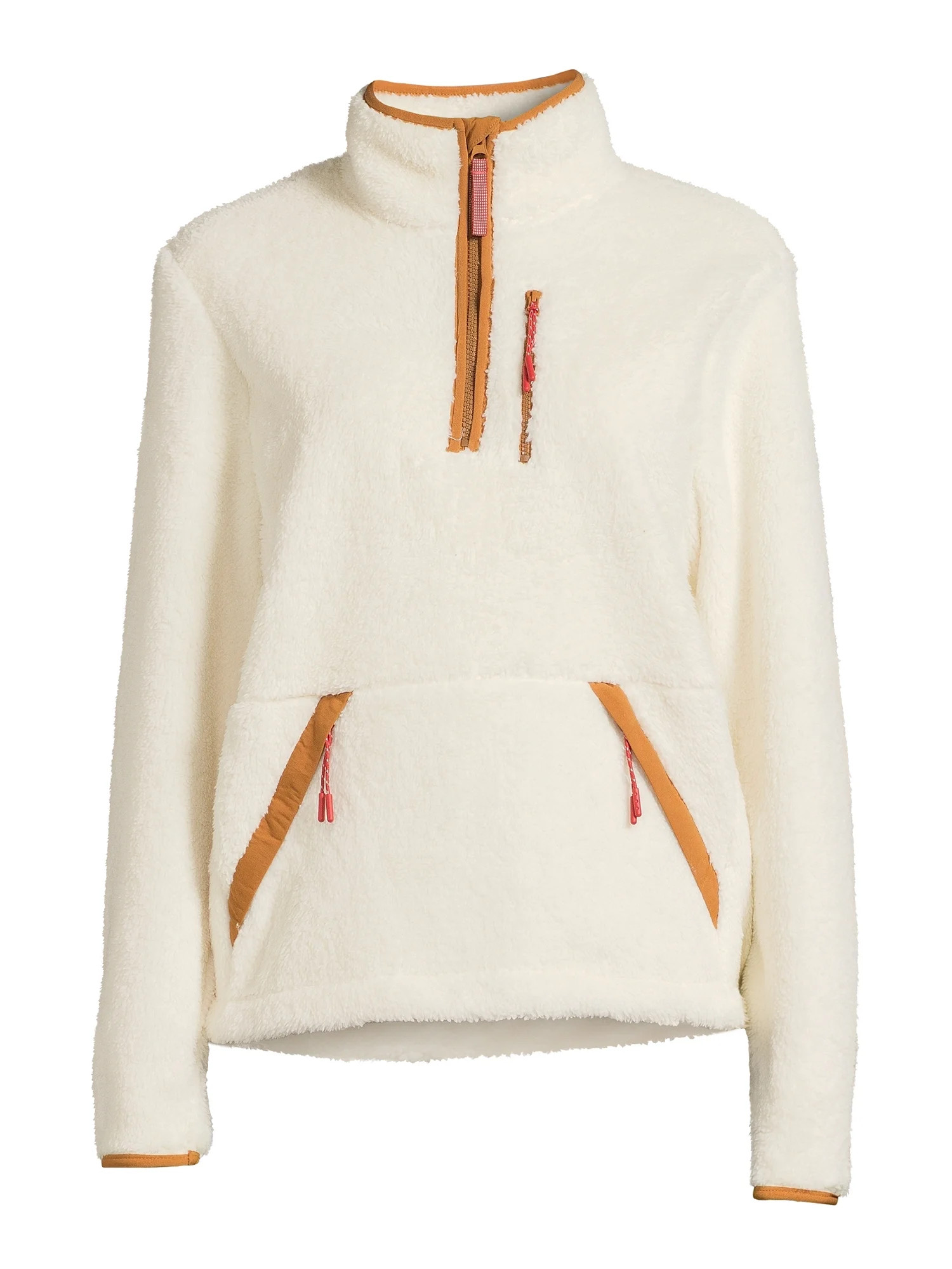 Swiss Tech Women’s and Plus Faux Sherpa Quarter-Zip Jacket - Walmart.com | Walmart (US)