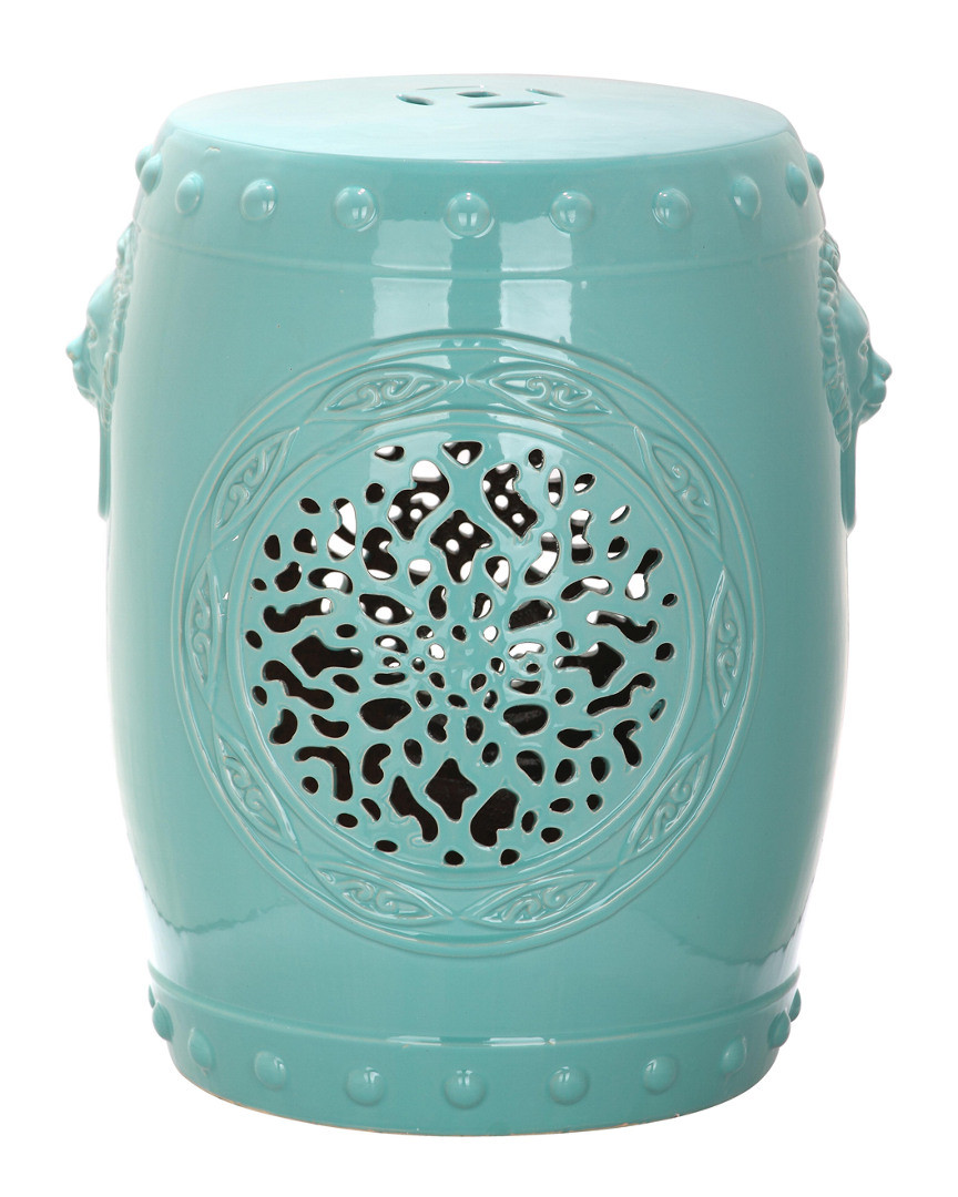 Safavieh Flower Drum Garden Stool | Gilt