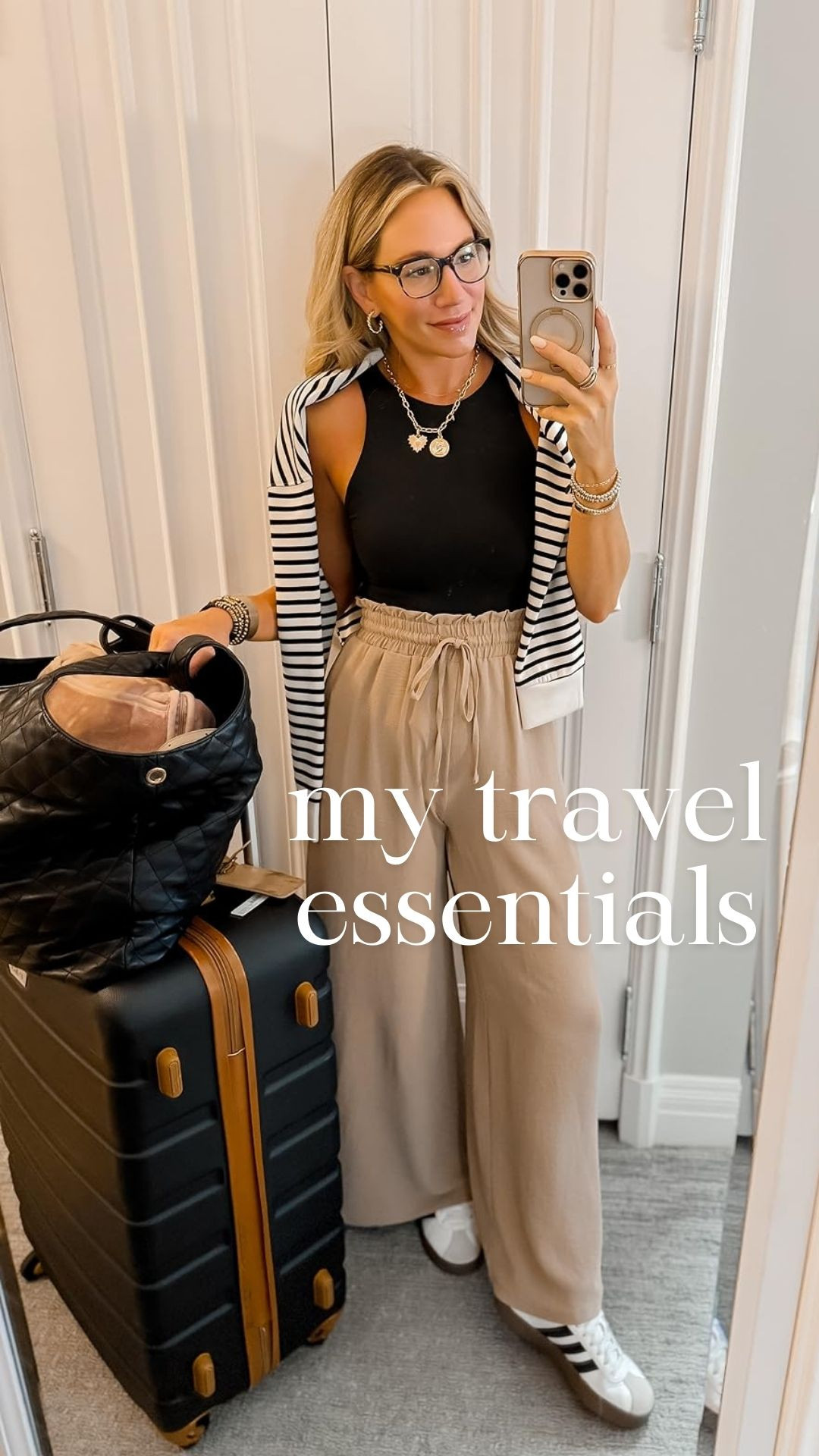 My non-negotiables for a travel day!  

 #LTKdayinmylife #LTKootd #LTKTravel
