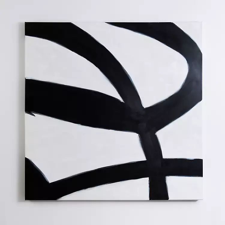 New! Black and White Abstract Canvas Wall Art | Kirkland's Home