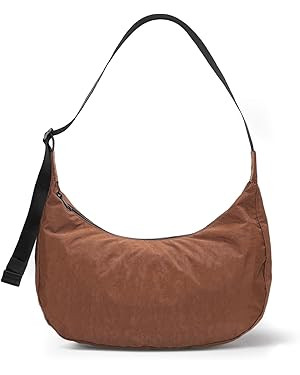 Nylon Crescent Bag - Casual Shoulder Crossbody with Adjustable Strap & Dual Interior Pockets | Amazon (US)