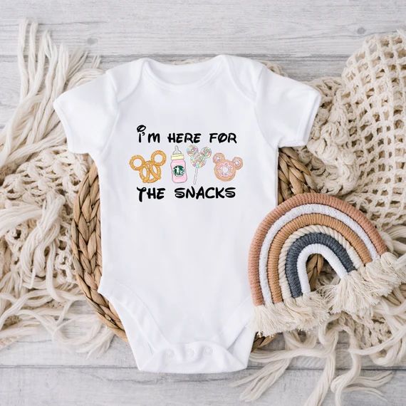 I Am Here For The Snacks Shirt,Family Matching Disney Trip Outfit,Pink Starbucks Baby Bottle,Disn... | Etsy (US)