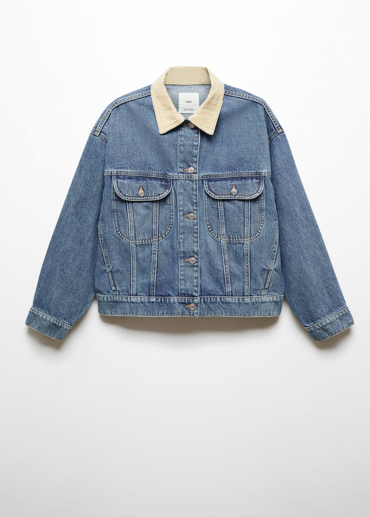 Denim jacket with belt | MANGO (US)