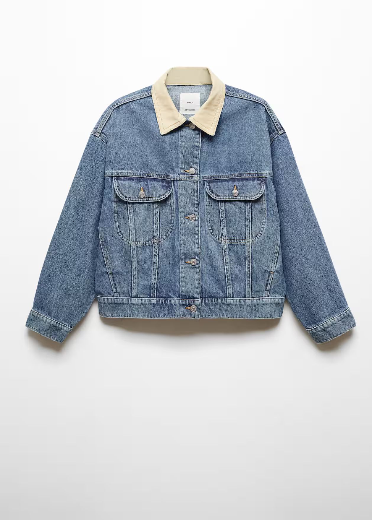 Denim jacket with belt | MANGO (US)