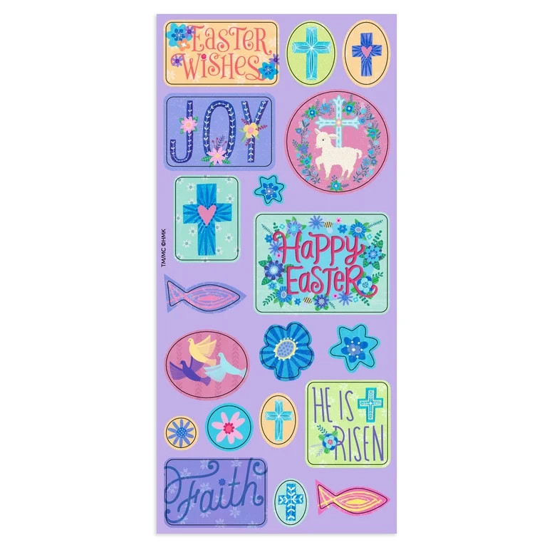 Hallmark Easter Sticker Sheet (Pastel Faith Designs) | Walmart (US)