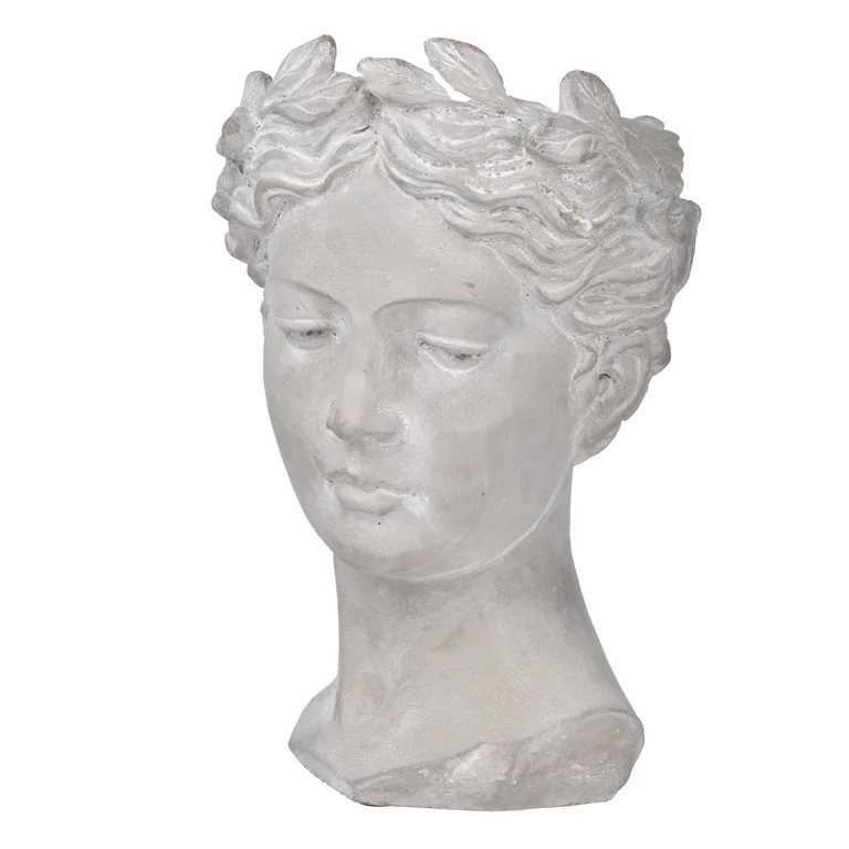 PUKNLY Cement Greek Style Head Planter for Indoor and Outdoor Use, No Holes, Heavy-Duty Flower Po... | Walmart (US)