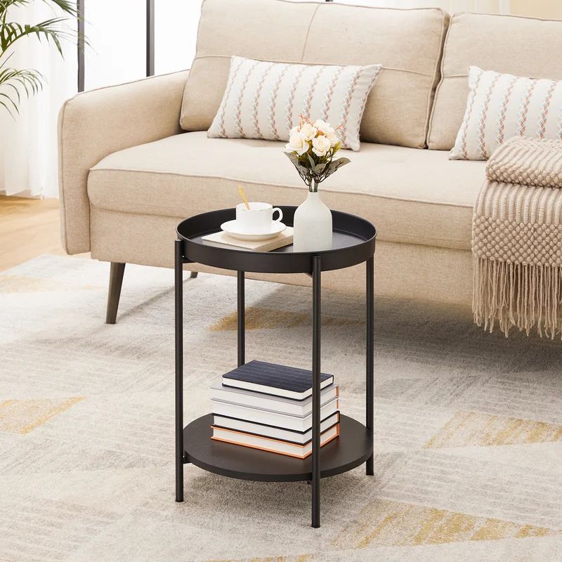 Gwydion 21.7'' Tall Steel Tray Top End Table | Wayfair North America