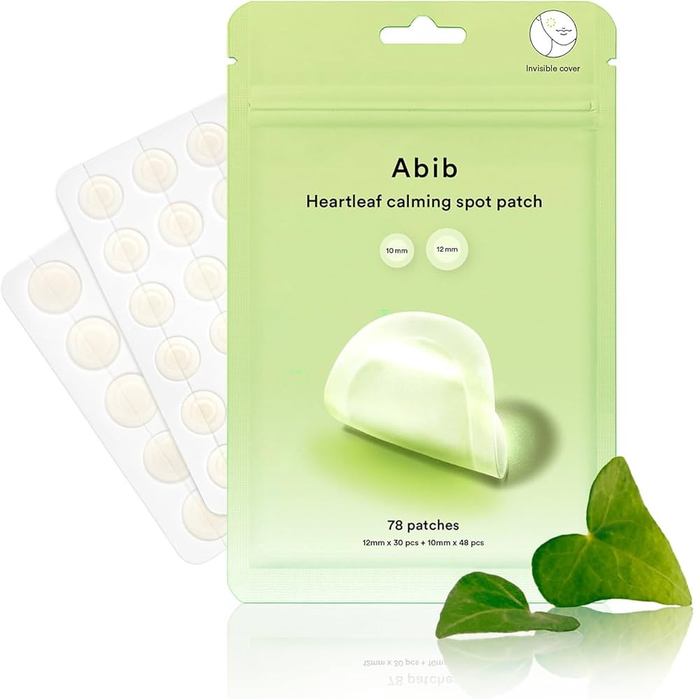 Abib Heartleaf Calming Spot Patch 2 Sizes 78 Patches, Waterproof Pimple Patches for Face, Invisib... | Amazon (US)