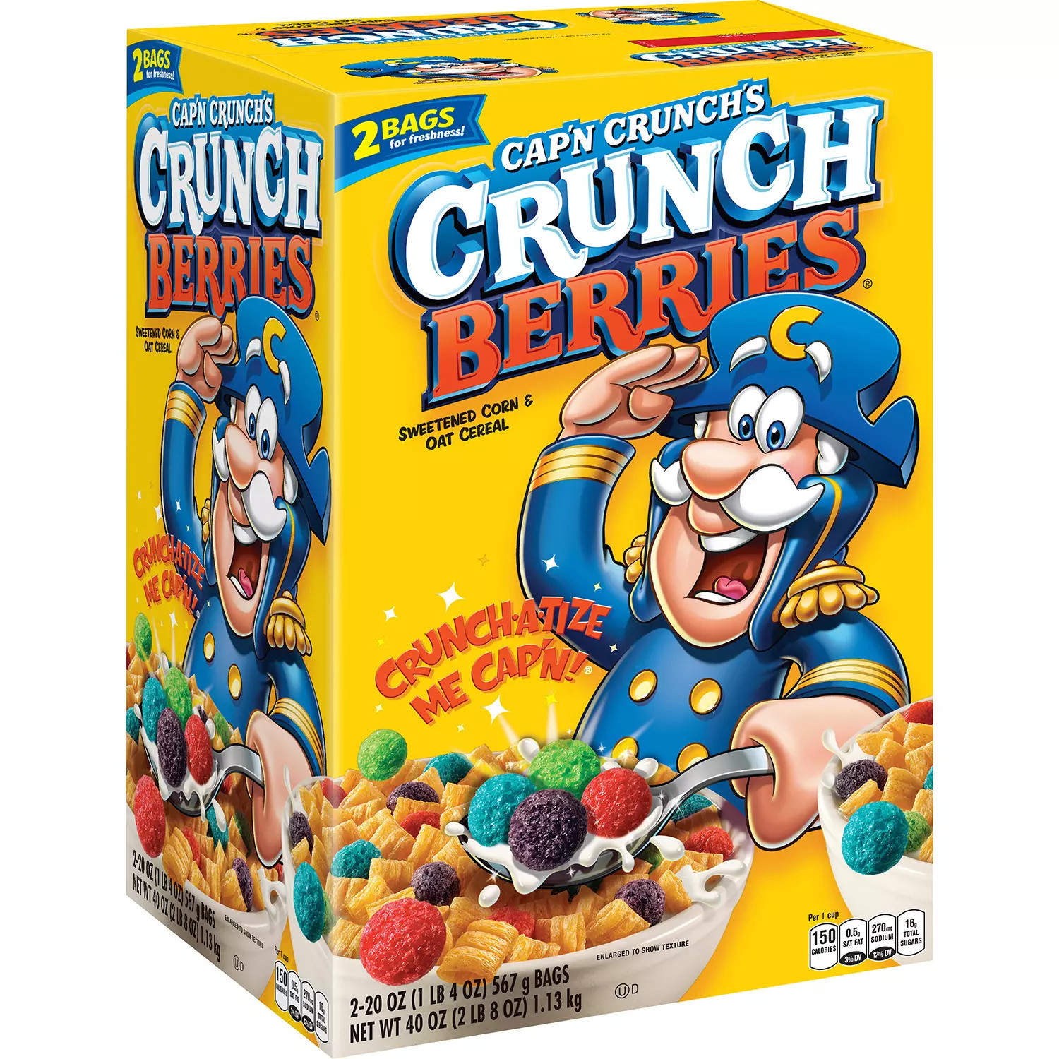 Cap'n Crunch's Crunch Berries Cereal, 40 oz. | Sam's Club
