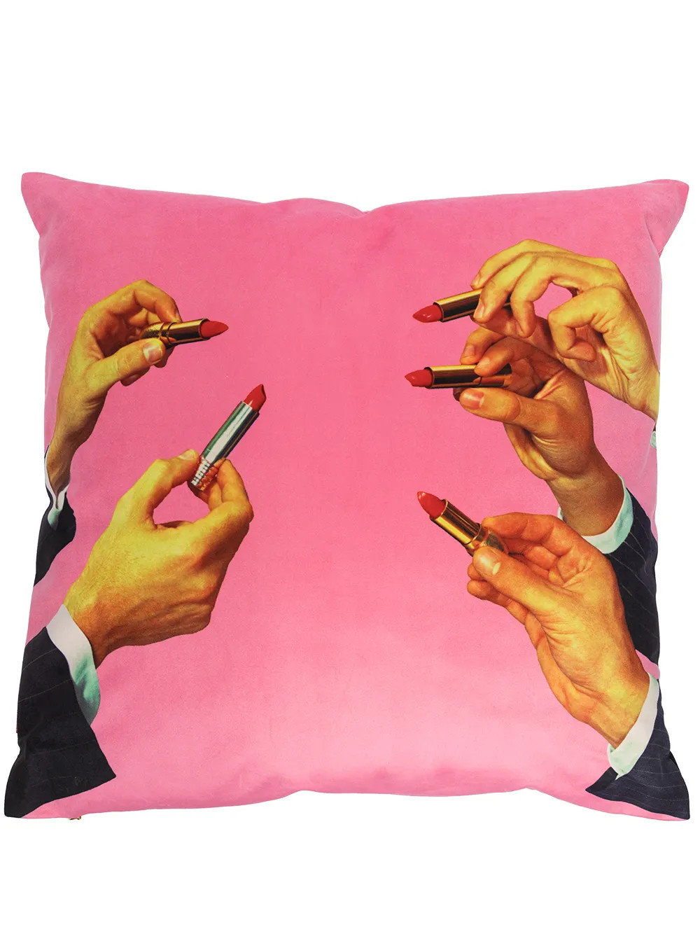 Seletti x TOILETPAPER lipstick-print Square Cushion - Farfetch | Farfetch Global
