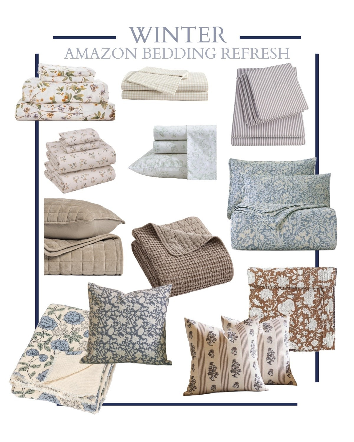 Textured and patterned bedding on Amazon.

#LTKHome