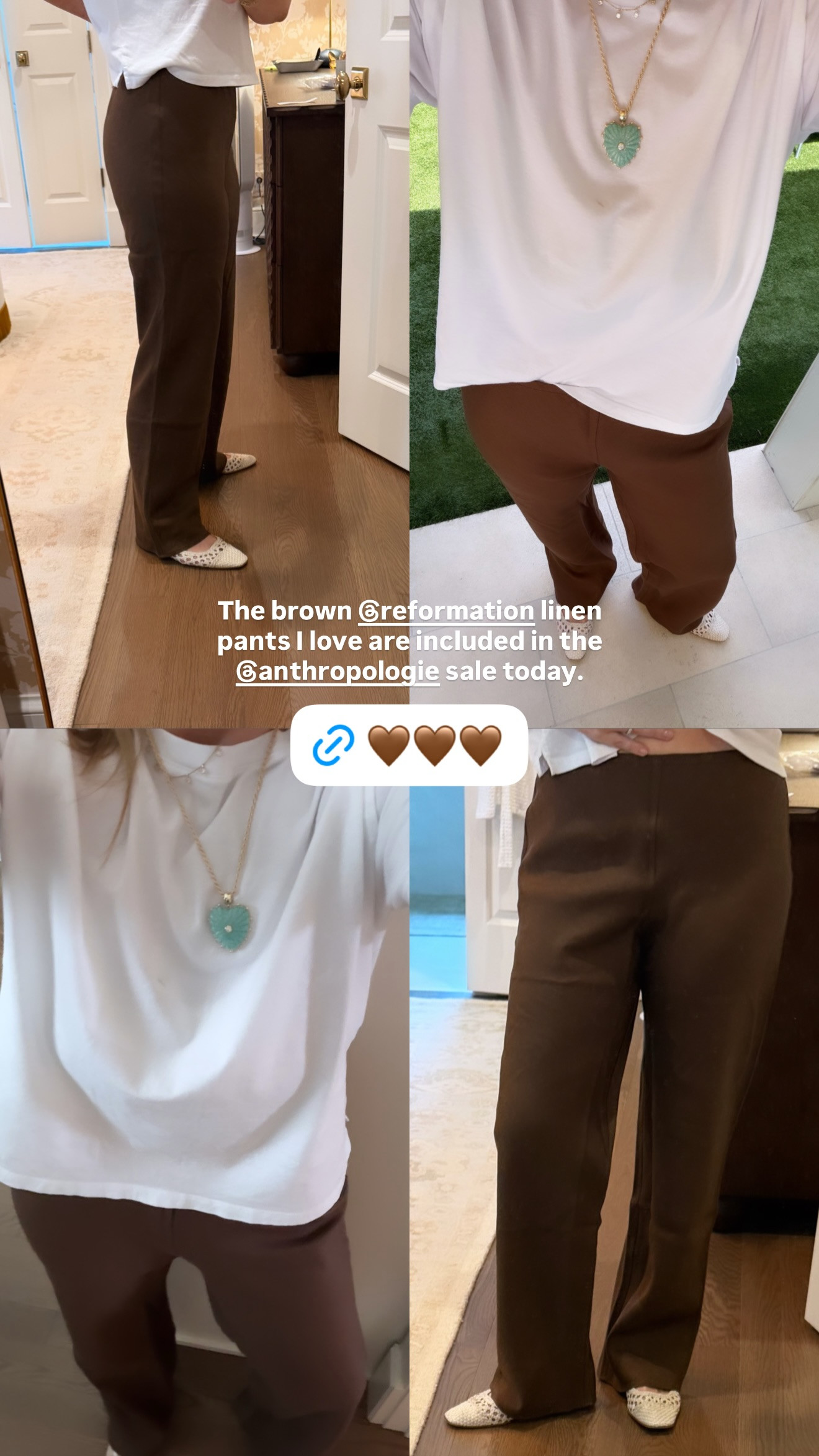 These brown Reformation pants are the best! 

 #LTKootd