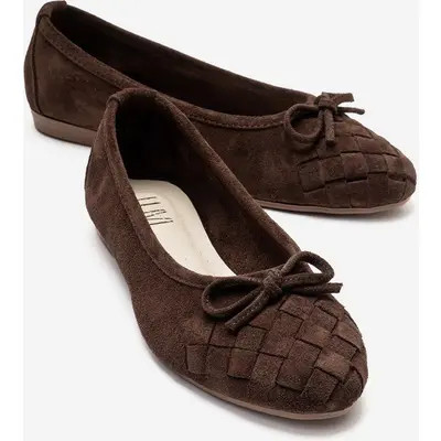 Forever & Always Shoes Nopos Leather Cap Toe Ballet Flat in Beige at Nordstrom, Size 9 | Nordstrom