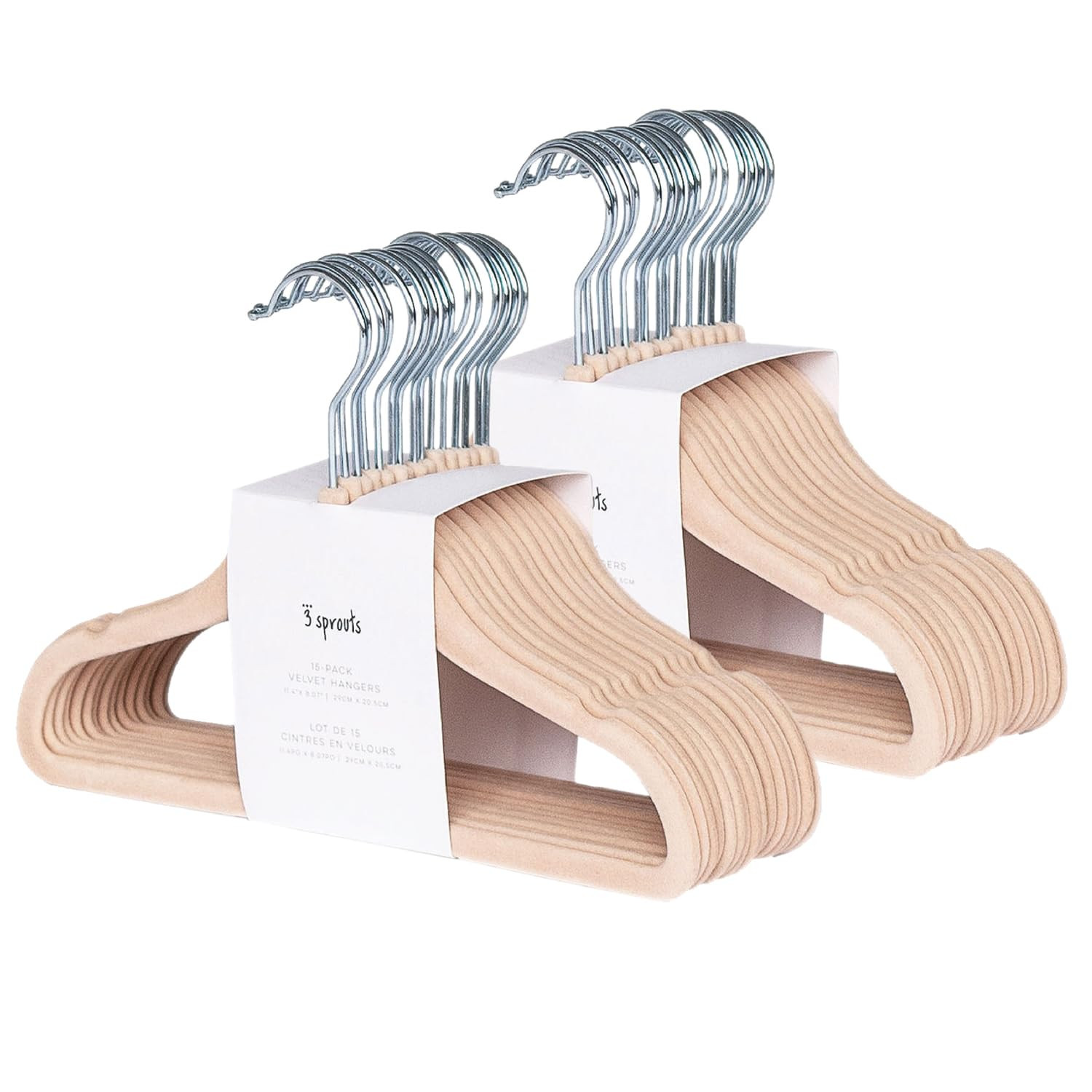 3 Sprouts Velvet Baby Hangers - Non-Slip Hanger for Infant, Toddler, Baby Clothes - Closet Kids H... | Amazon (US)