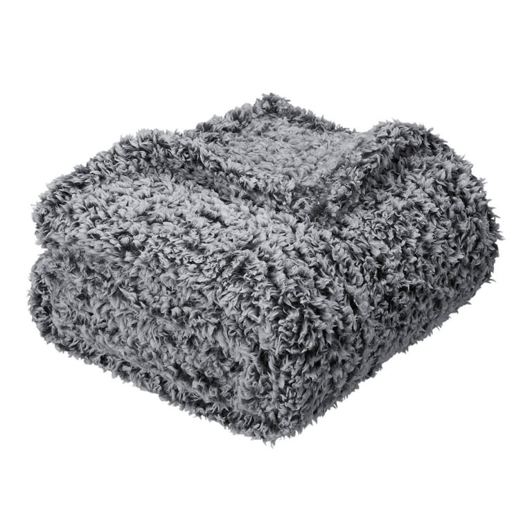 Mainstays Sherpa Throw Blanket - 50" X 60", Gray - Walmart.com | Walmart (US)