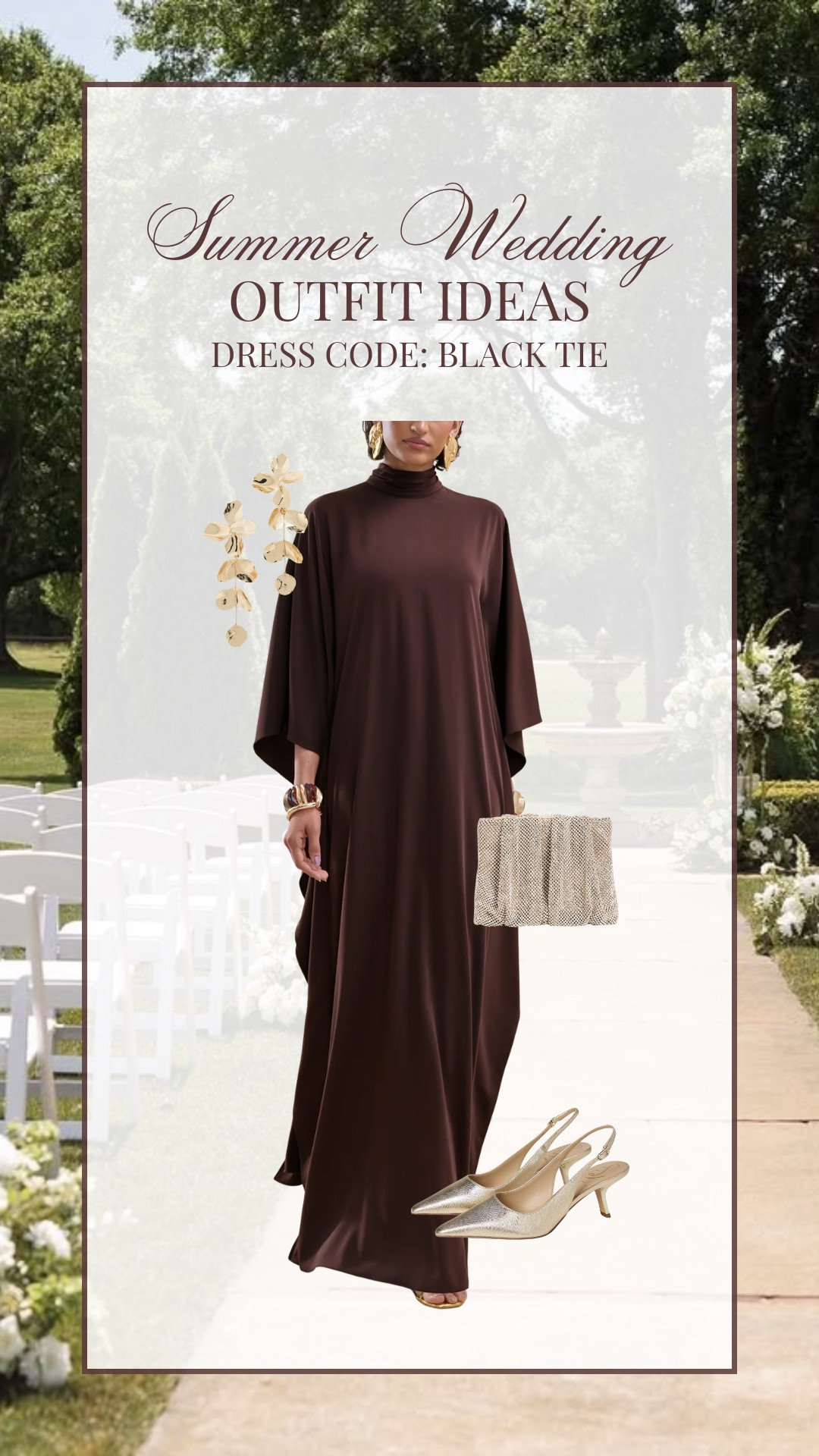 Black tie wedding guest outfit idea!