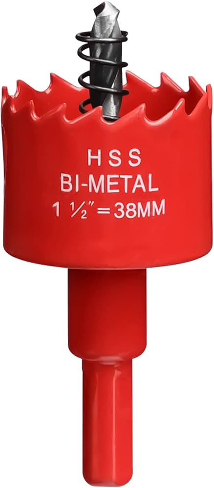 Hole Saw 1 1/2 Inch, 35 mm Cutting Depth HSS Bi-Metal Hole Saw for Cutting Wood, Plastic, Drywall... | Amazon (US)
