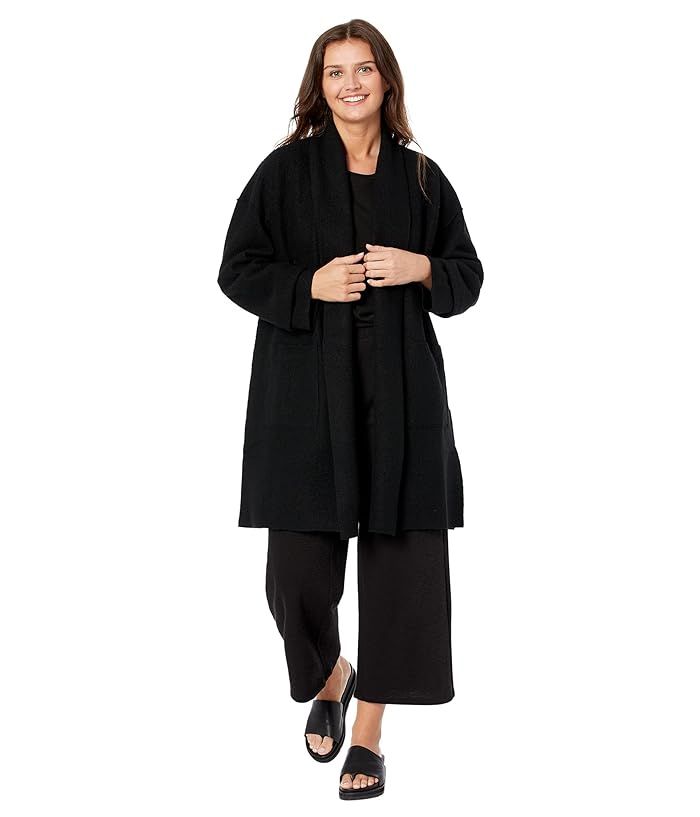 Eileen Fisher Petite High Collar Coat | Zappos