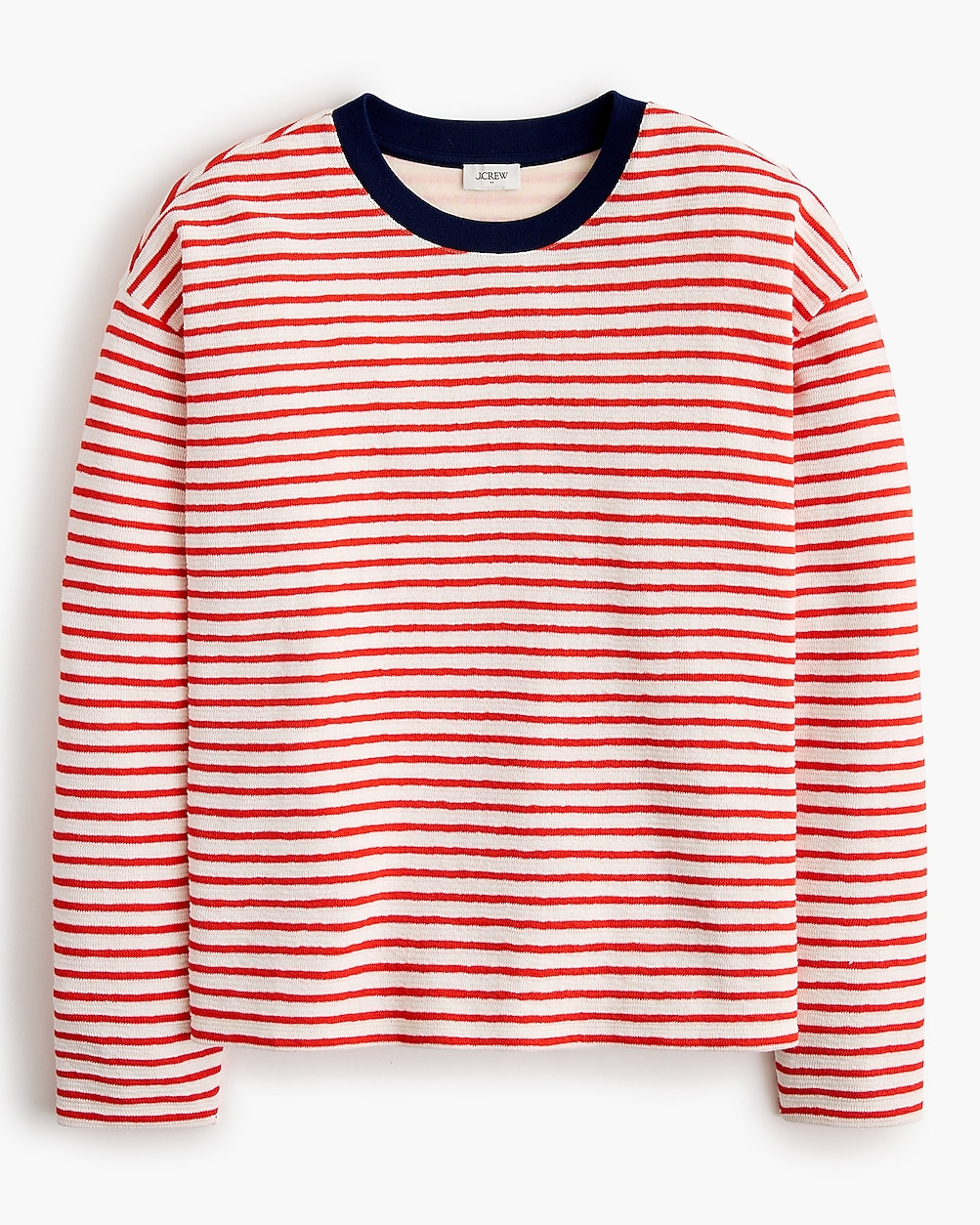 Jacquard striped crewneck sweatshirt | J.Crew Factory