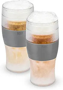 Host Freeze Beer Glasses, 16 ounce Freezer Gel Chiller Double Wall Plastic Frozen Pint Glass, Set... | Amazon (US)